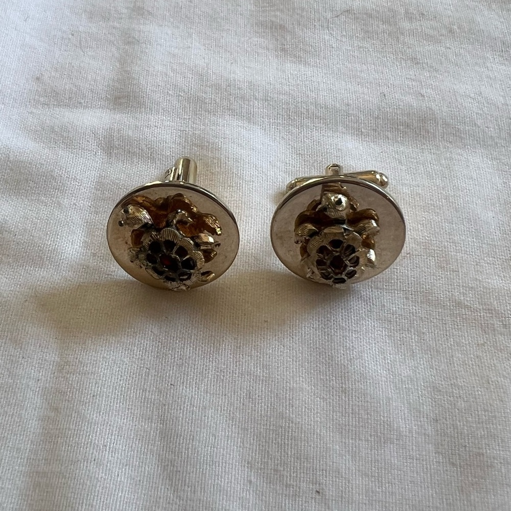 Silver and Gold Turtle Cufflinks